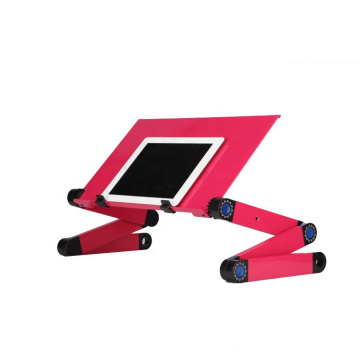 Großhandel OEM Ergonomische Laptop -Ständer mit kühlender Lüfter tragbar faltbar für Standesschkterbett und Sofa